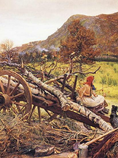 Sir John Everett Millais Winter Fuel Spain oil painting art